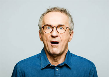 stock photo of man with shocked expression