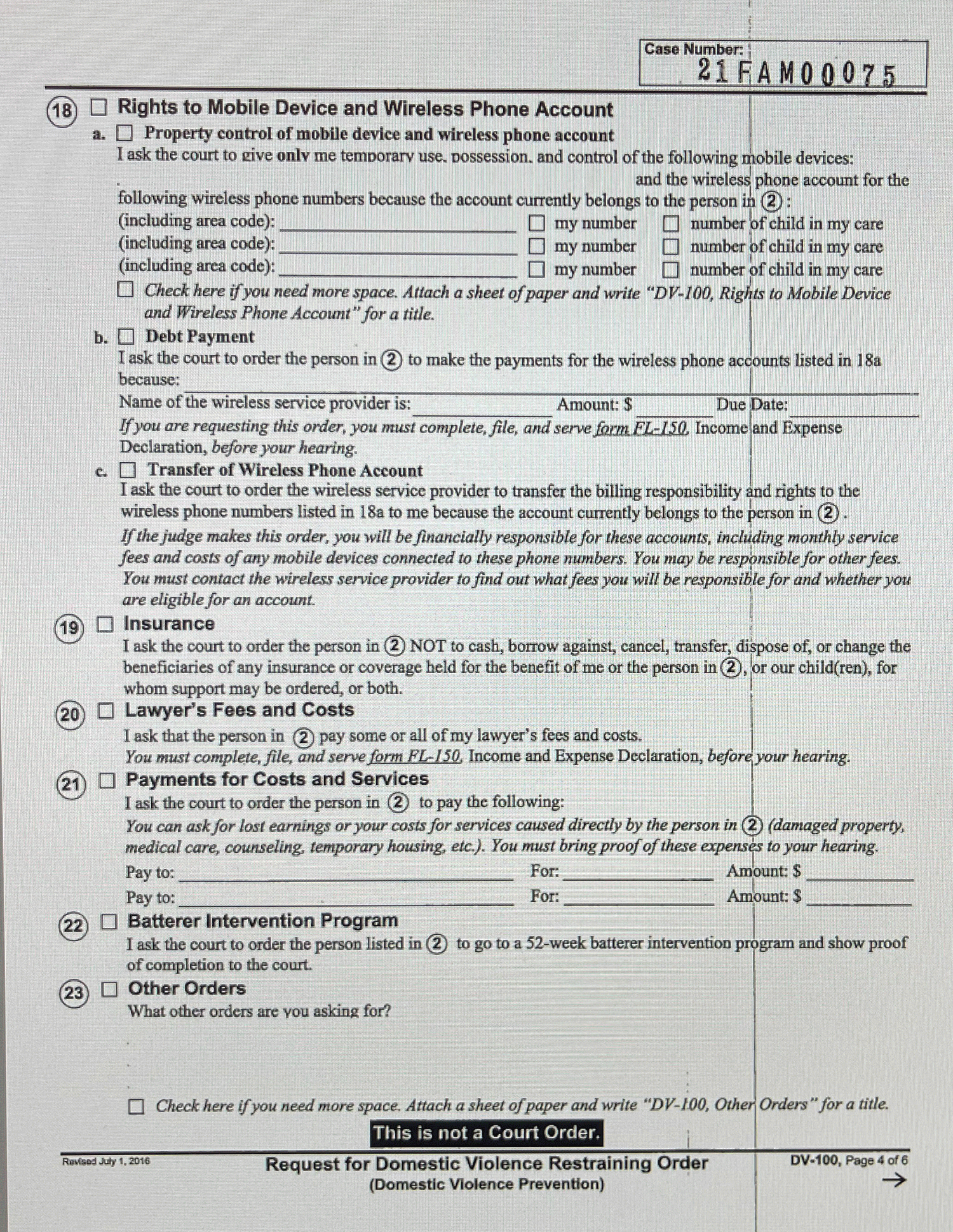 Kelly McGuirk request for domestic violence restraining order, page 4