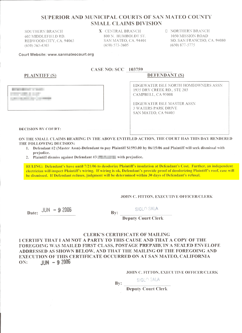 Edgewater Isle North loses small claims case