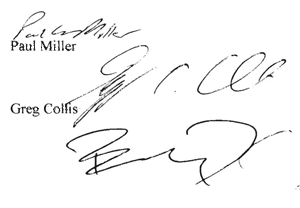 Paul Miller, Greg Collis, Ben Cintas