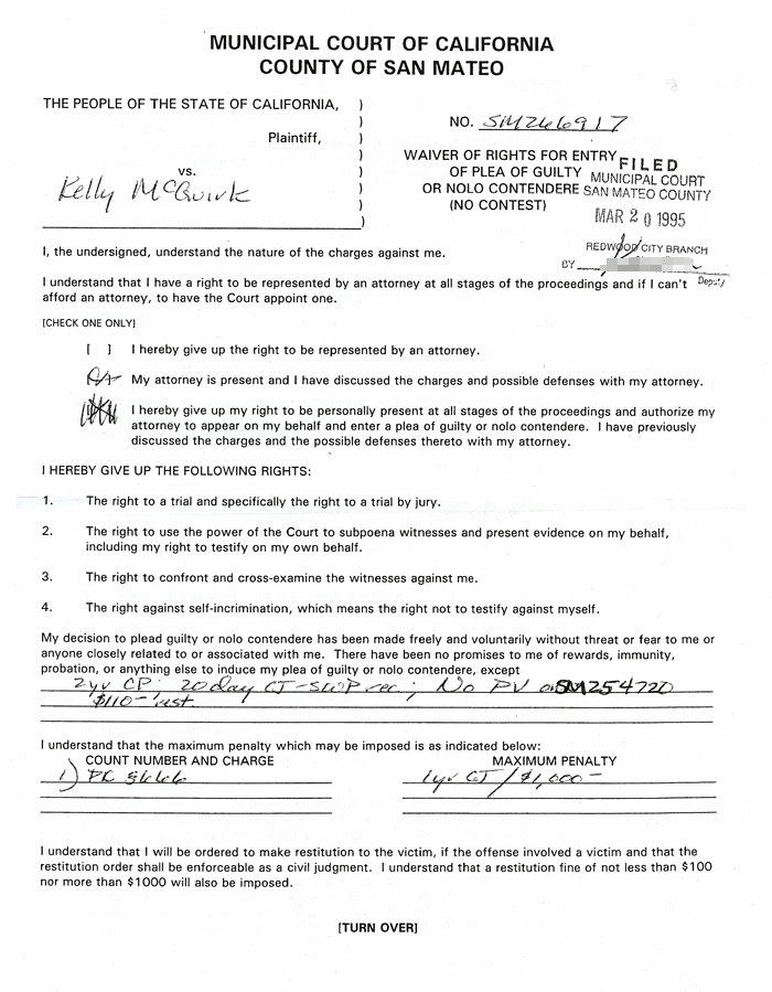 Kelly McGuirk enters guilty plea