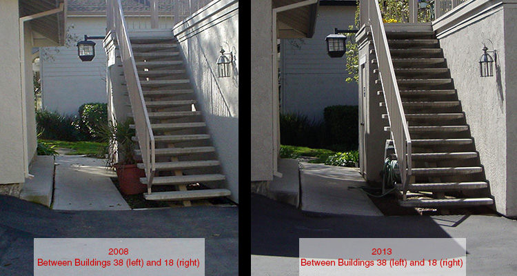 staircase to Building 18 at Edgewater Isle