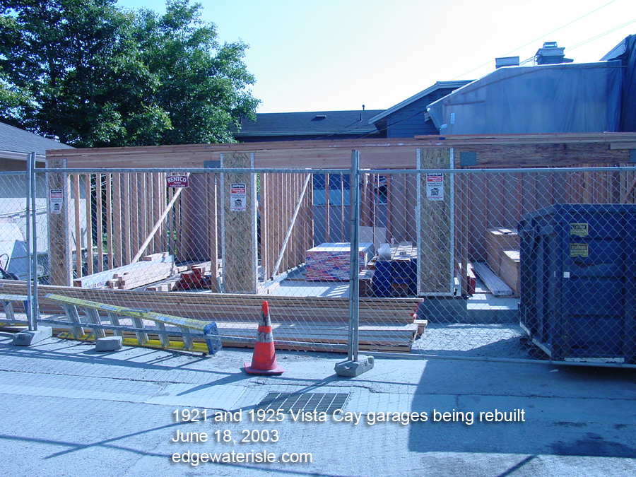 Vista Cay garages being rebuilt