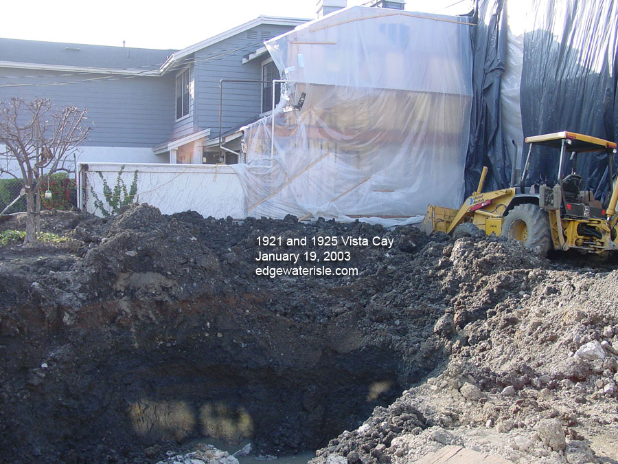 Condos at 1921 and 1925 Vista Cay in Edgewater Isle were demolished and excavated