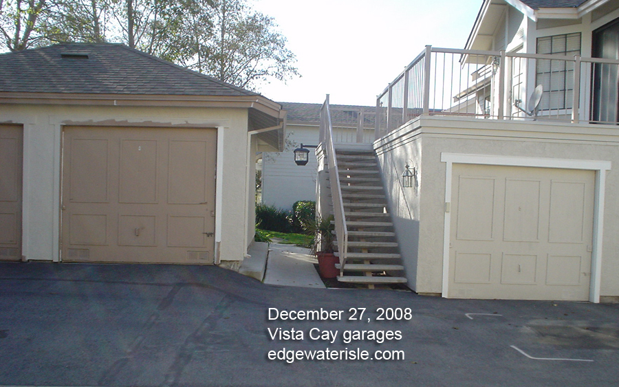 Vista Cay garages after construction