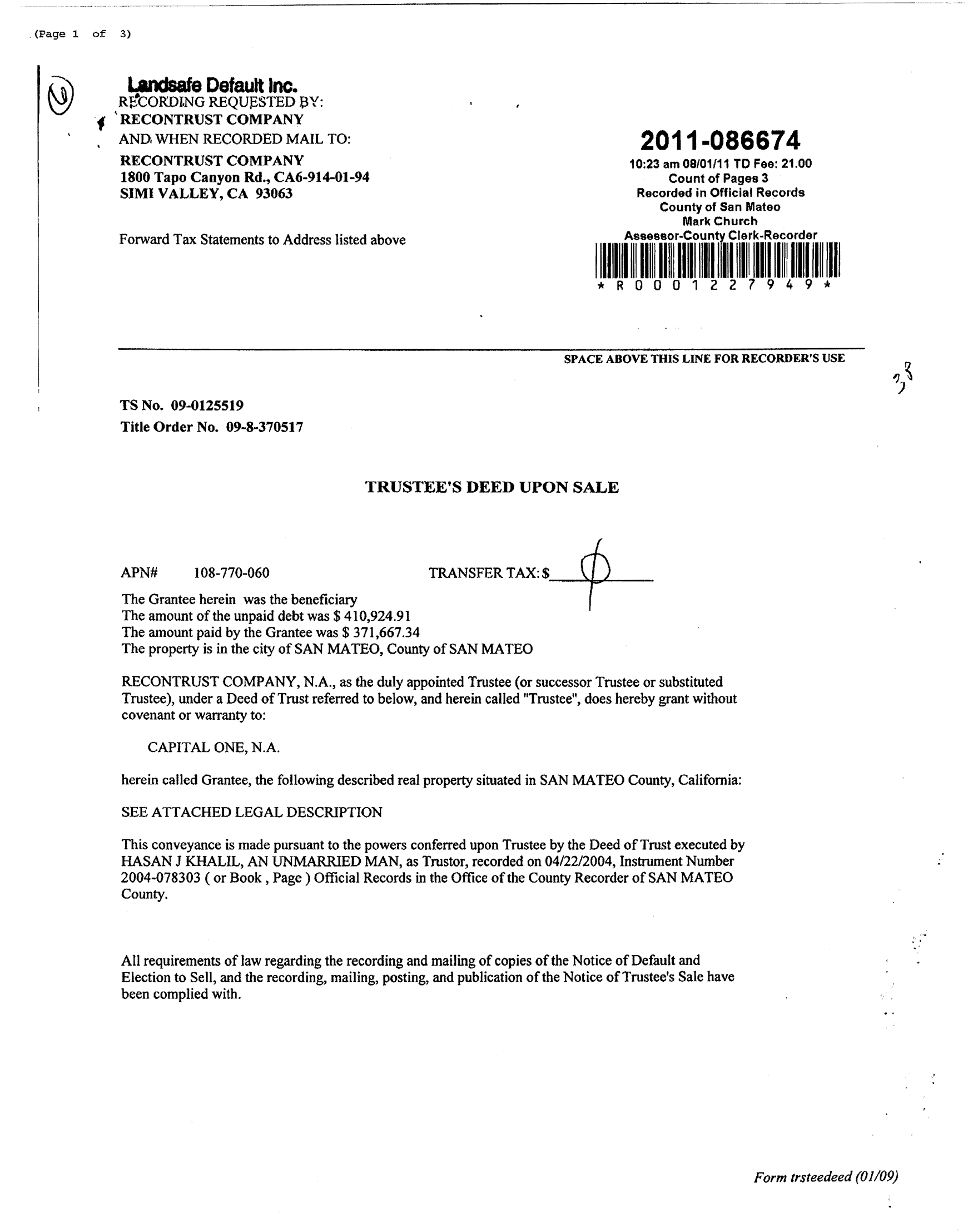 foreclosure for 1937 Vista Cay at Edgewater Isle