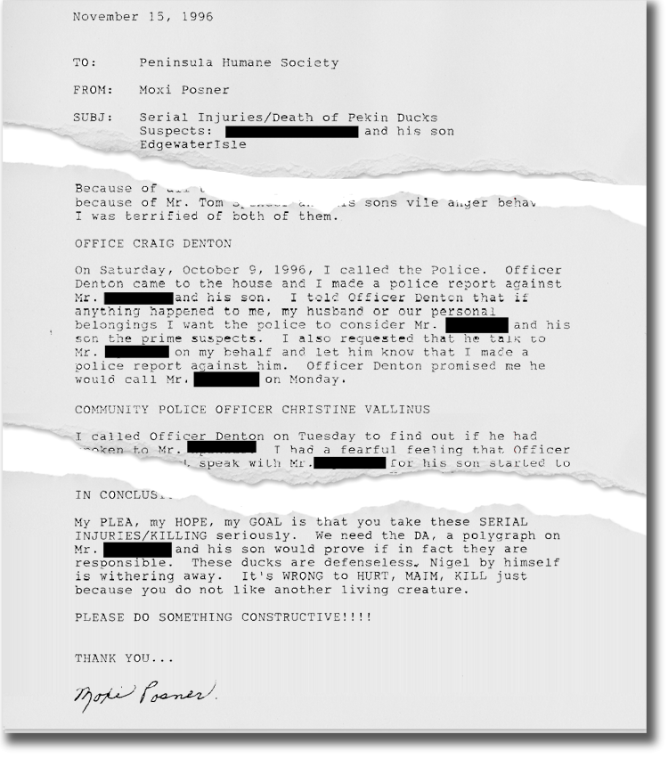 Moxi Posner accuses Edgewater Isle maintenance staff of killing animals in the pond