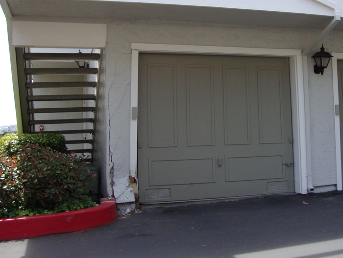 car accident into building