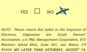 South Association sends out more ballots